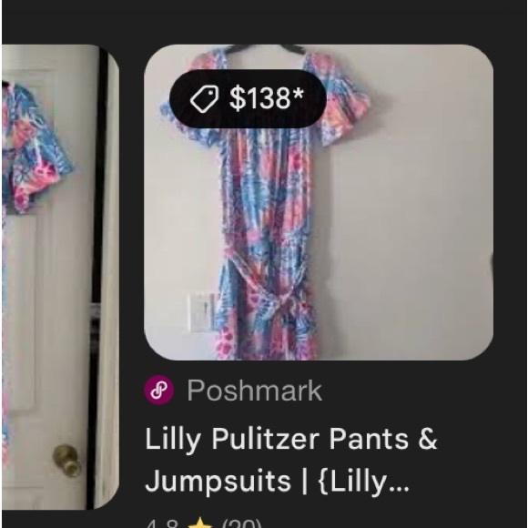 Lilly Pulitzer Samia Romper, like new, size M - Picture 4 of 4